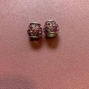 Two Brighton pink rhinestones spacers